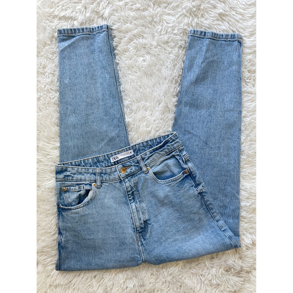 Zara High Rise Slim Mom Fit Jeans